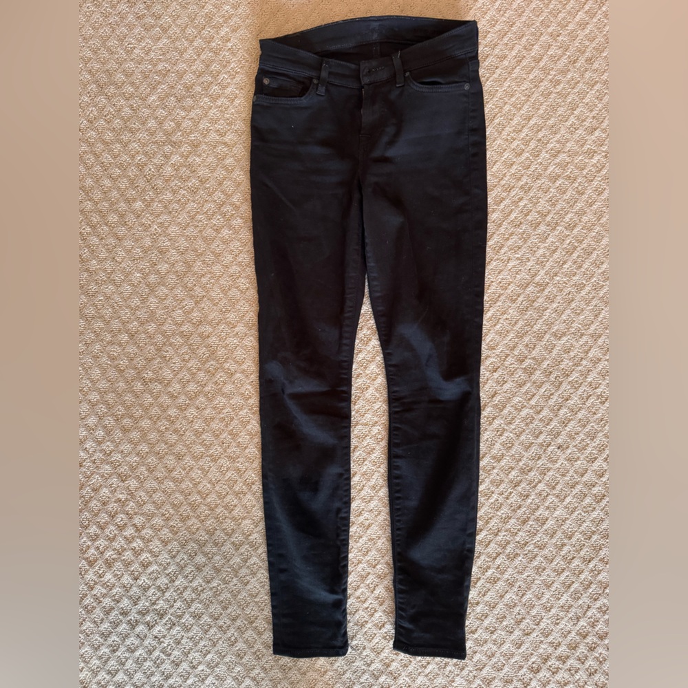 7 For All Mankind Gwenevere Skinny Jean Black size 25